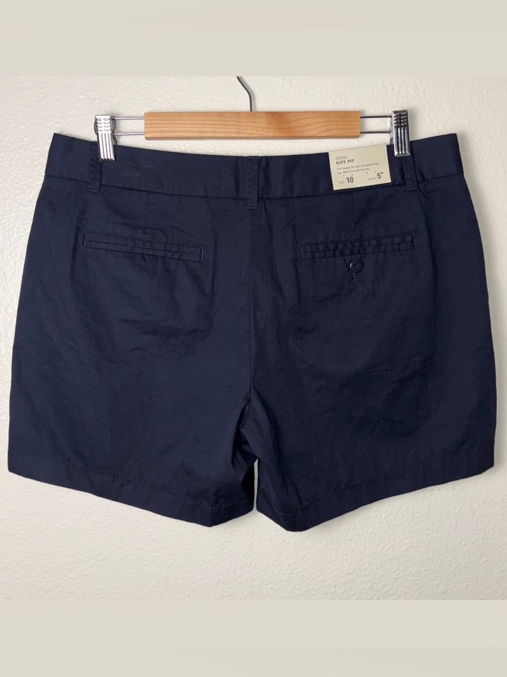 NWT J. Crew City Fit Chino Shorts Navy Blue 100% cotton 5" inseam women's 10 - Picture 3 of 15